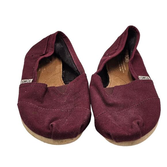 TOMS Red Shoes Womens 10 Slip On Canvas Grey Recycled Comfy Minimalist Timeless - Picture 6 of 10